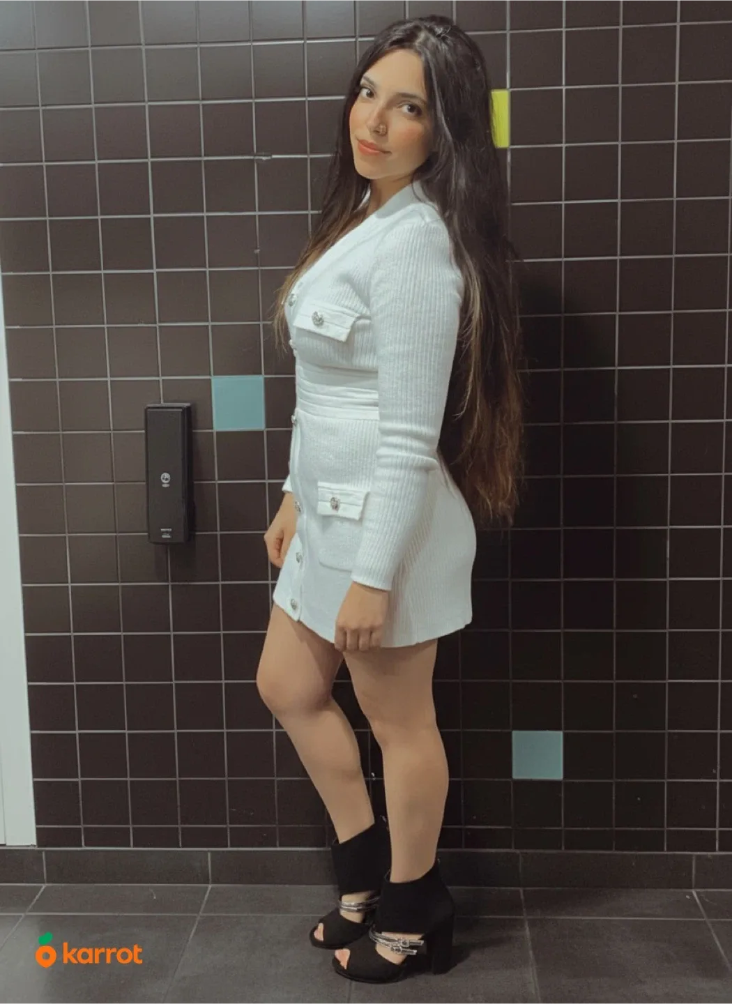 Black Suede Peep Toe Heels, Size 5-6 US