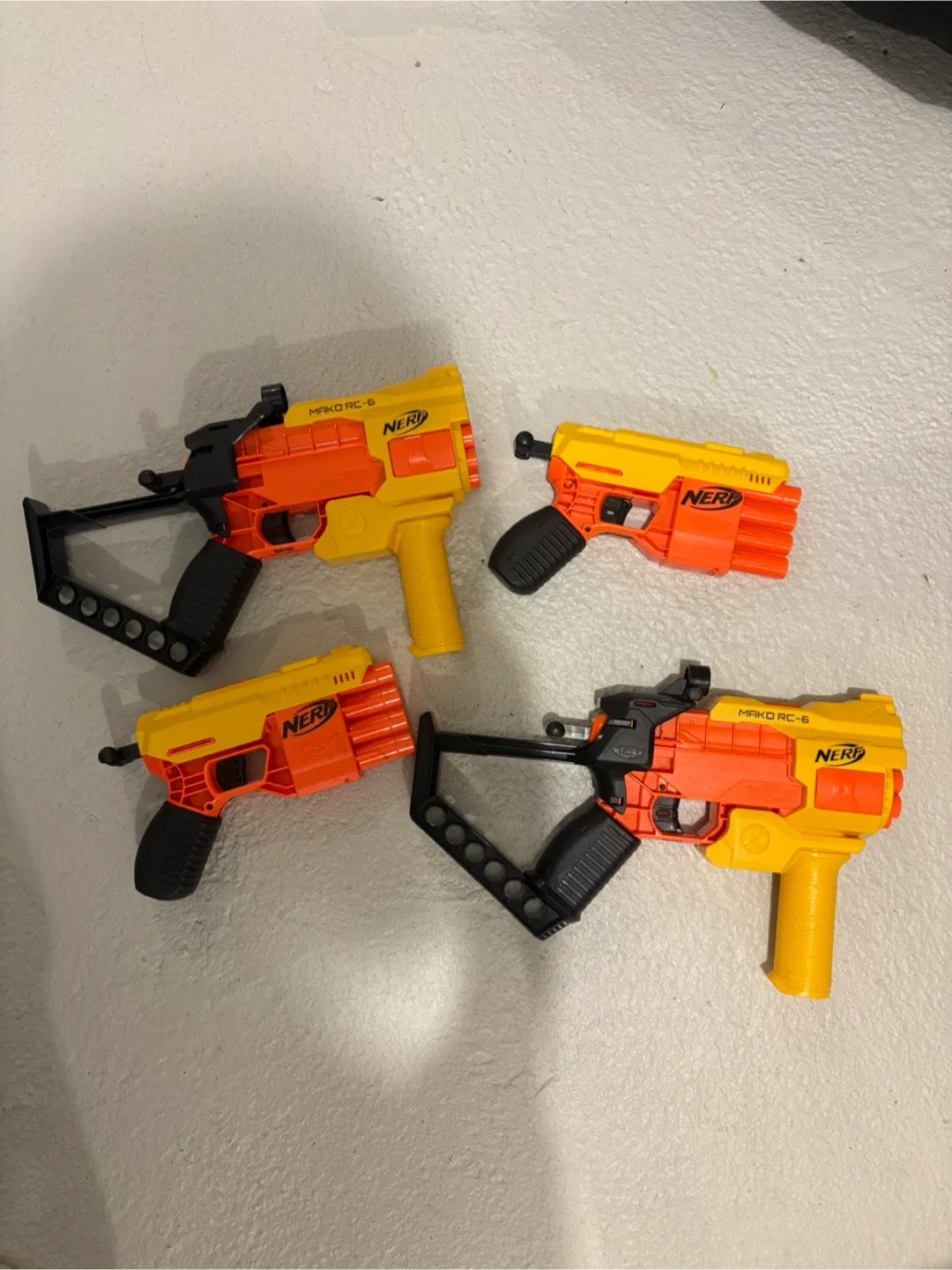 Nerf Strike and Mako RC-6 Blasters