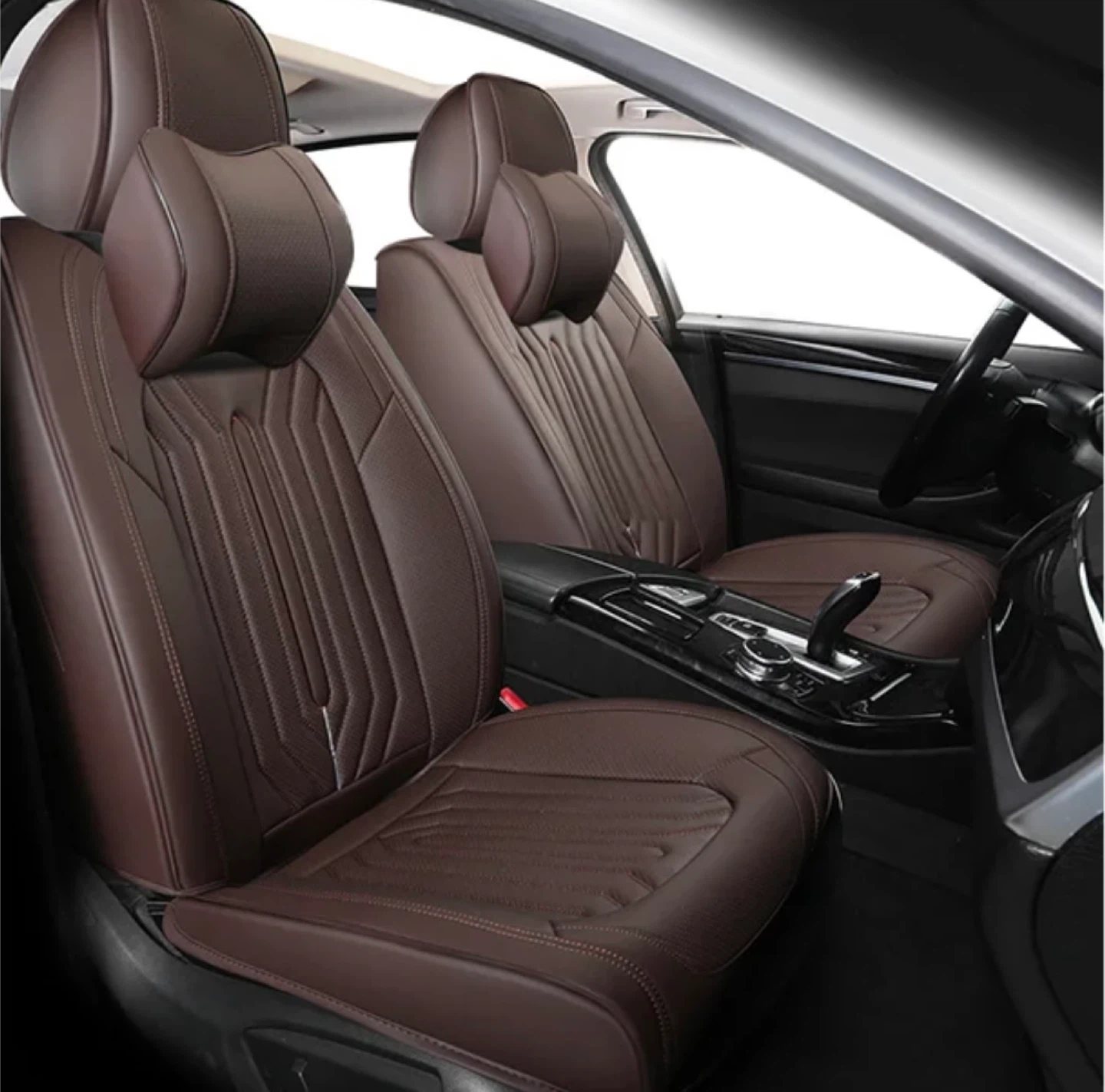 New Premium Full Leader Car Seat Covers Sedan SUVs Pickup Truck - photo 3