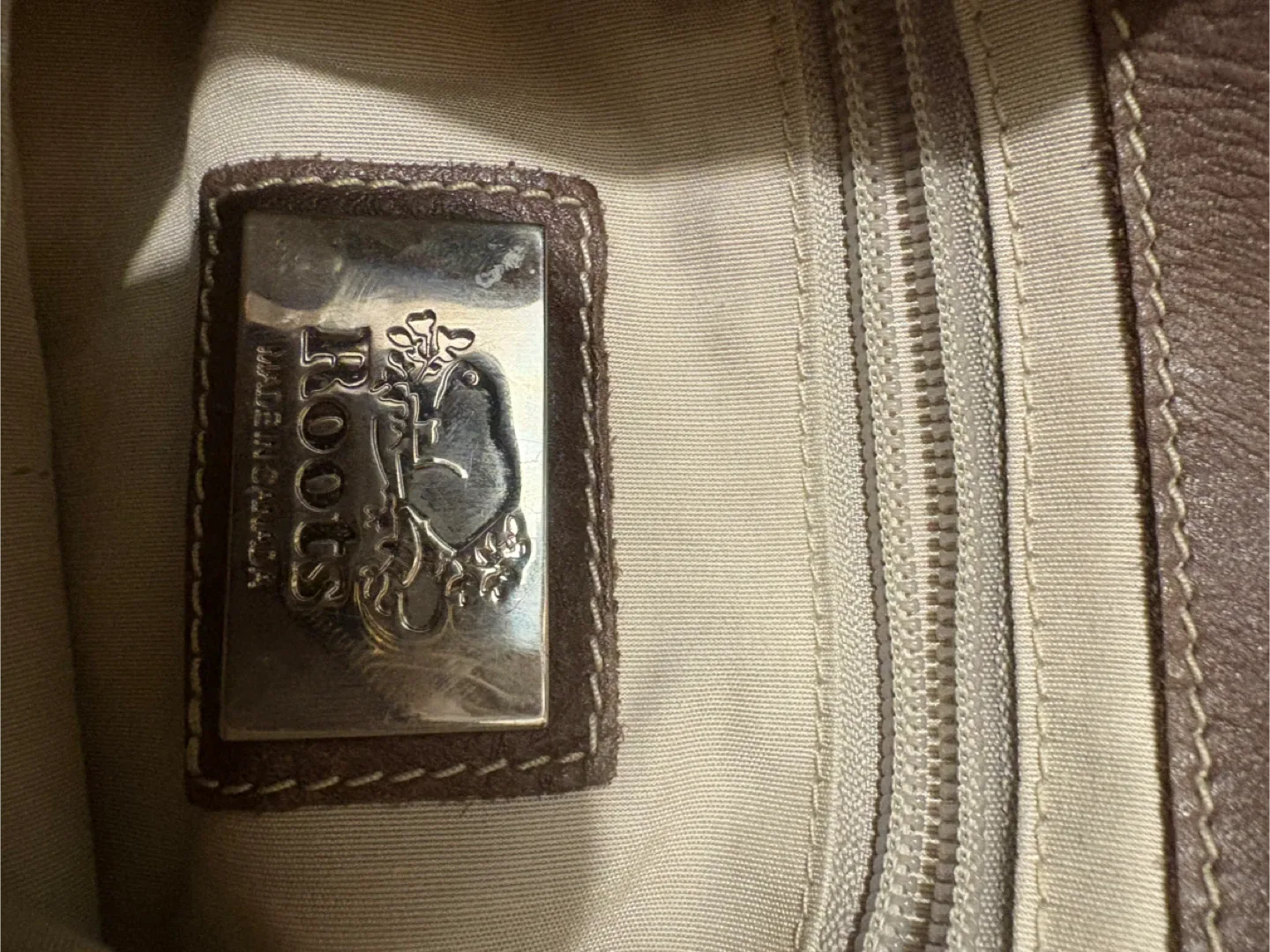 Roots Brown Leather Crossbody Bag image indicator(2)