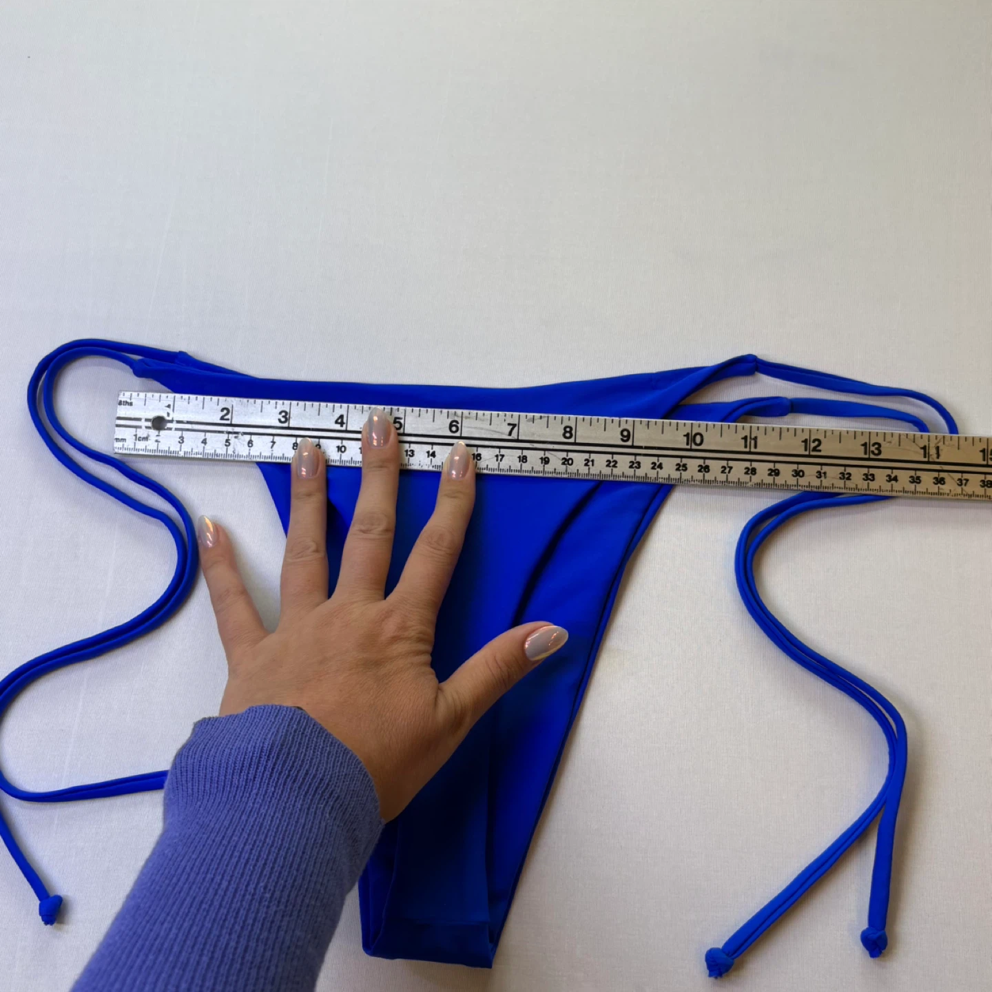 Kepblom Royal Blue Side Tie Bikini Swimsuit Thong Swim Bottom XL - photo 3