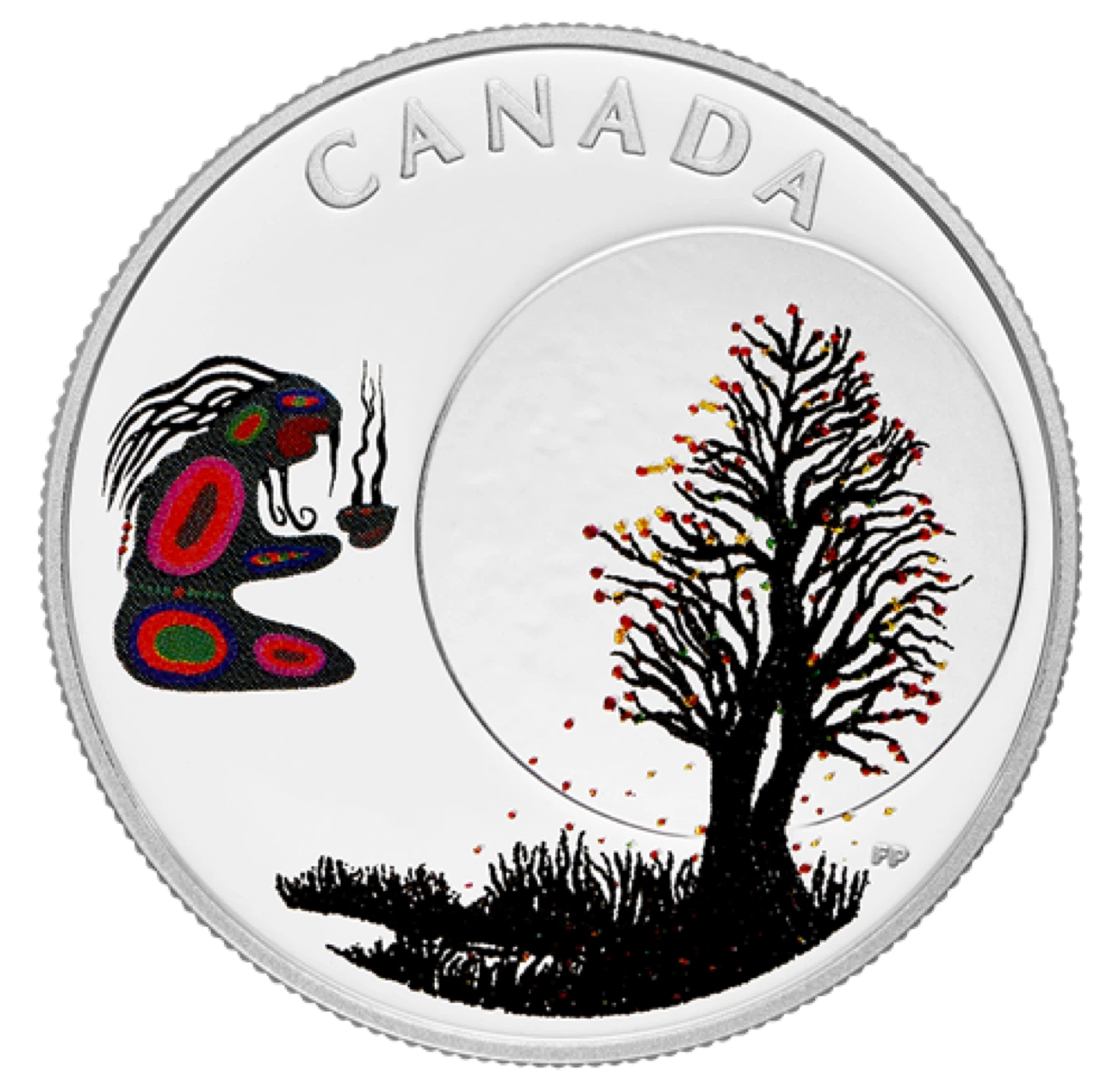 2018 $3 Fine Silver Coin - Falling Leaves Moon