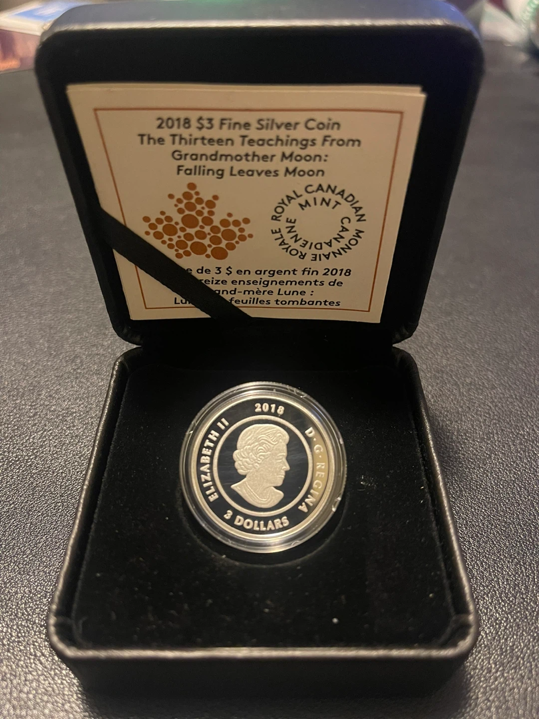 2018 $3 Fine Silver Coin - Falling Leaves Moon - photo 4