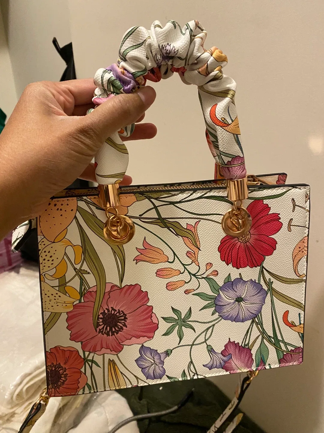 Floral Print Top Handle Bag image indicator(2)