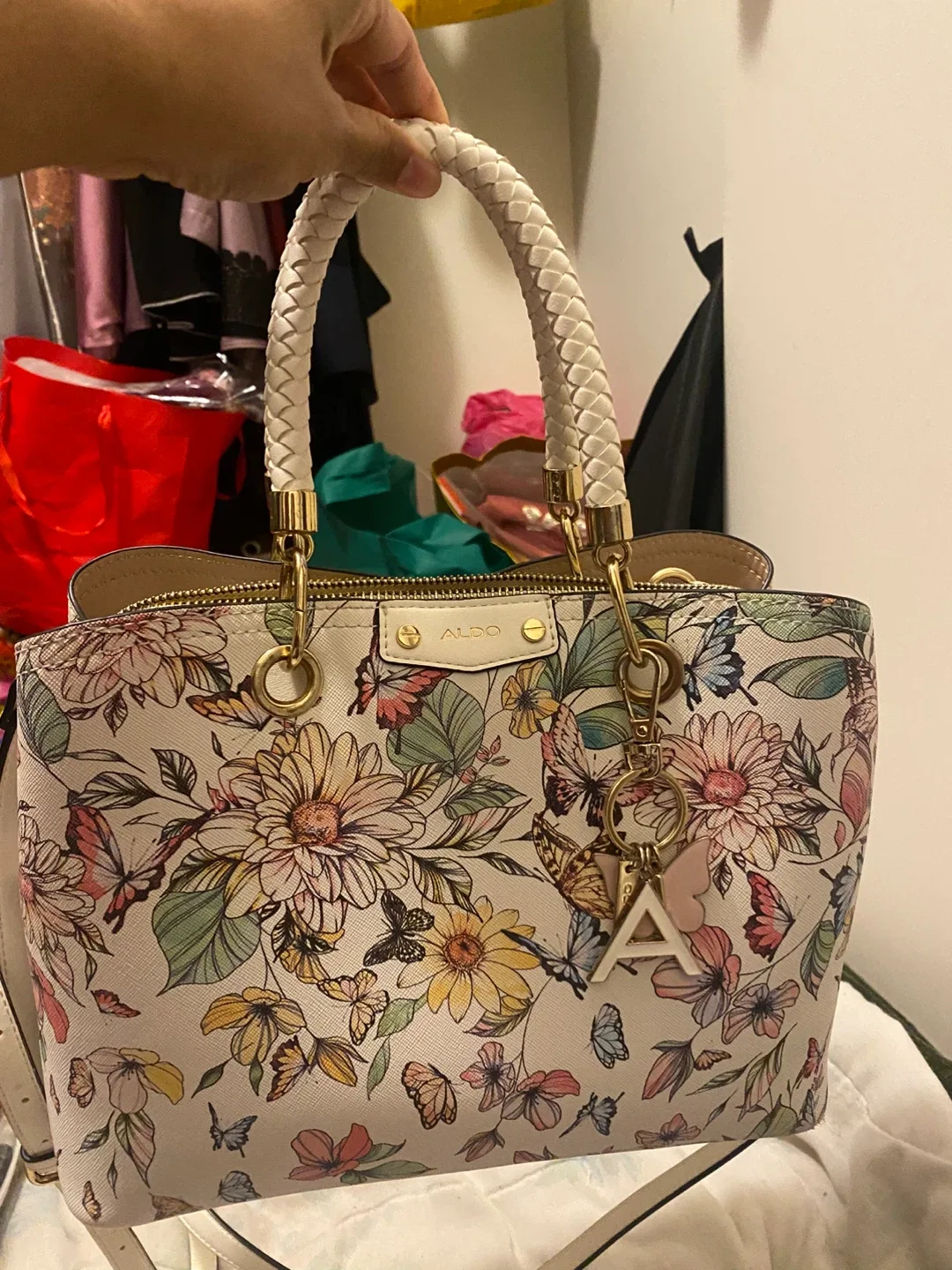 Aldo Floral Satchel Bag image indicator(2)