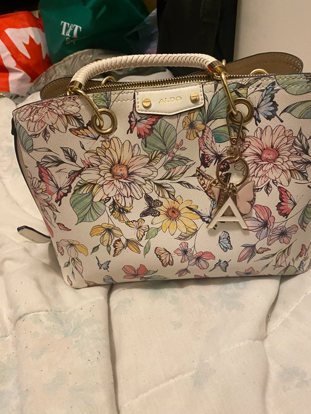 Aldo Floral Satchel Bag