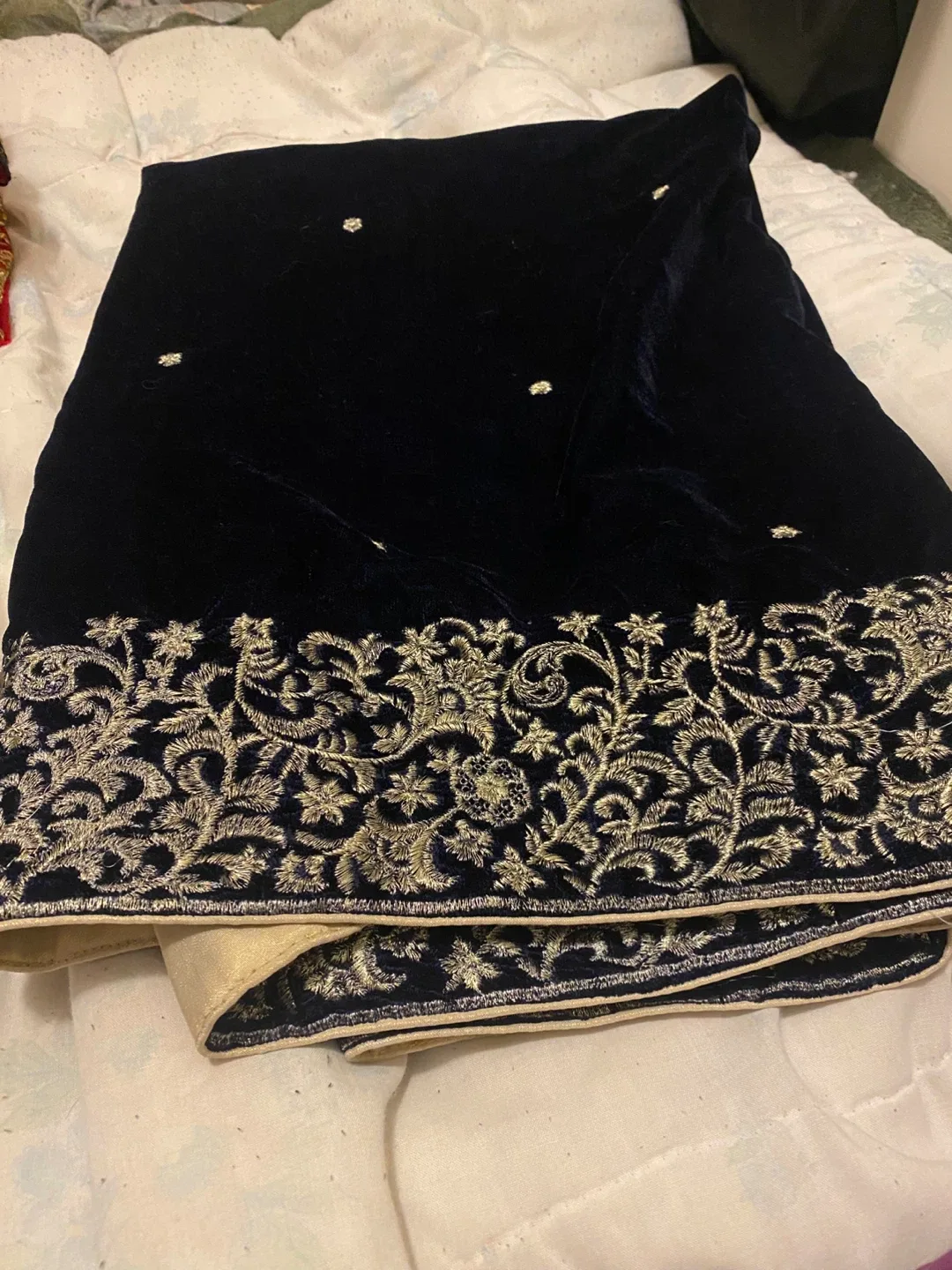 Embroidered Velvet Fabric