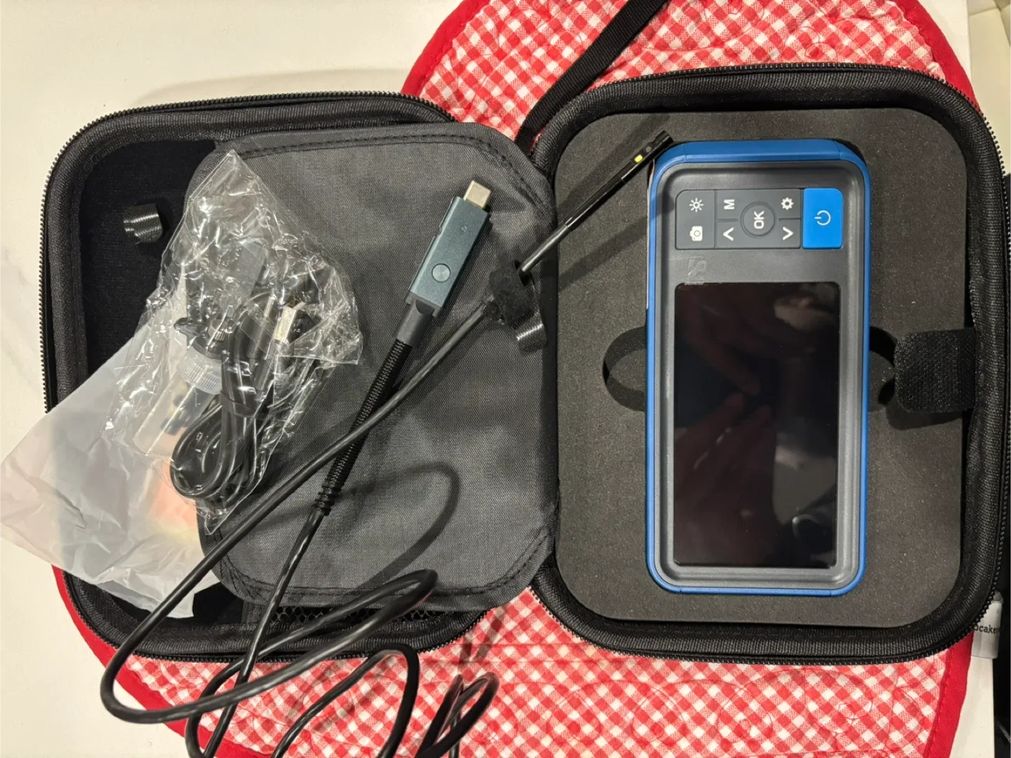 Digital Microscope Cam(Dual Lens Endoscope Snake Cam with Light)