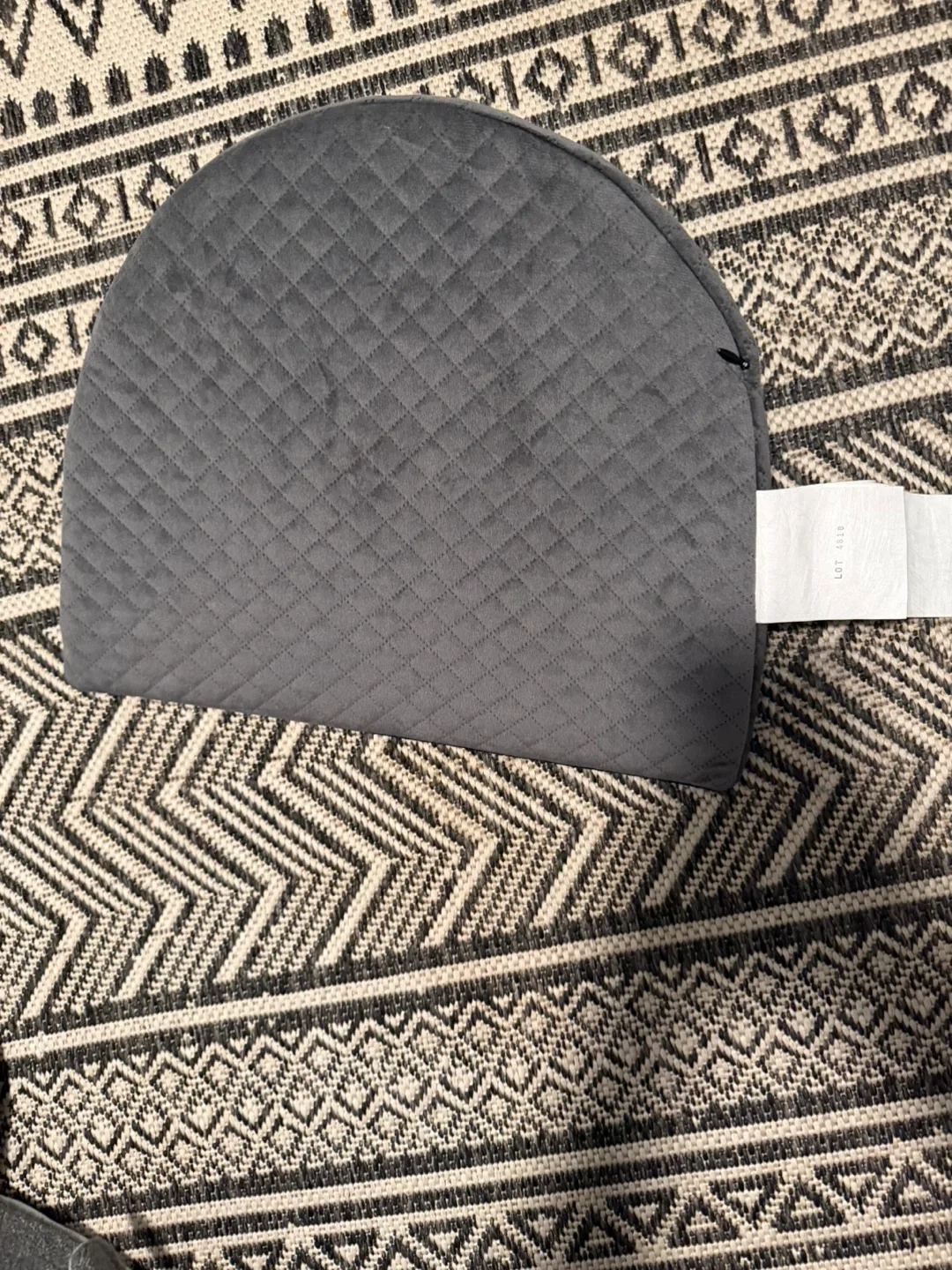 Gray Quilted Bedrest Pillow