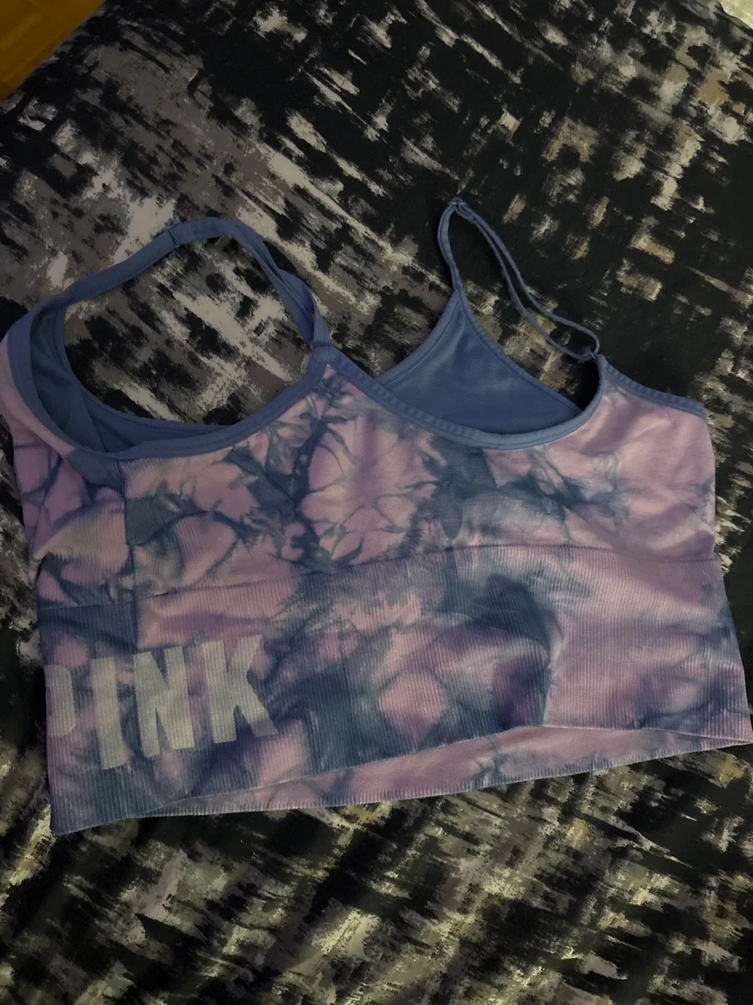 PINK Tie Dye Seamless Crop Top image indicator(2)