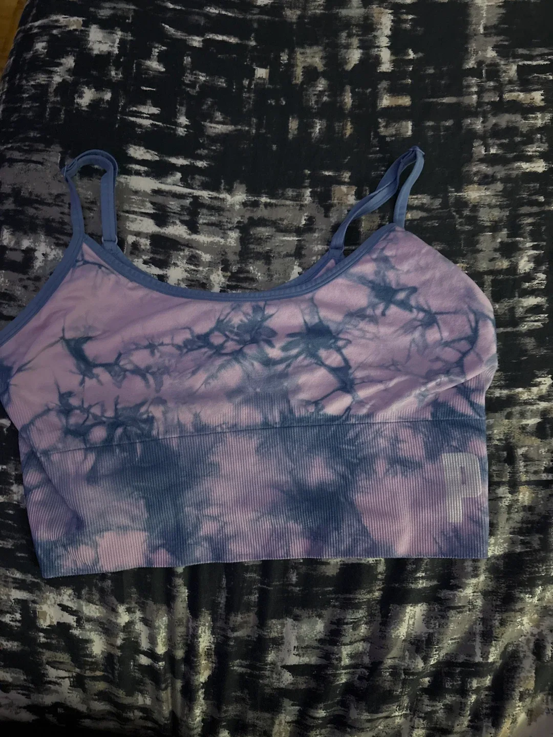 PINK Tie Dye Seamless Crop Top