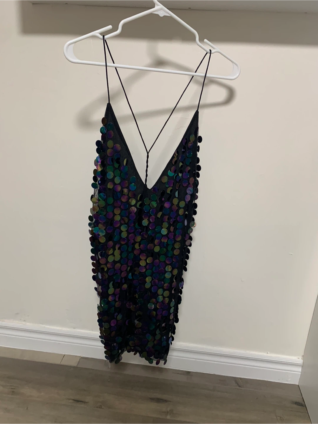 Black Sequin Mini Dress - photo 2