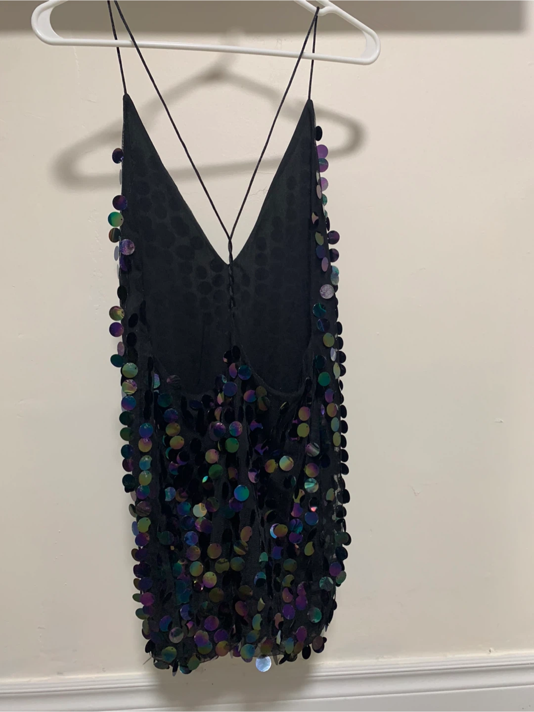 Black Sequin Mini Dress - photo 3