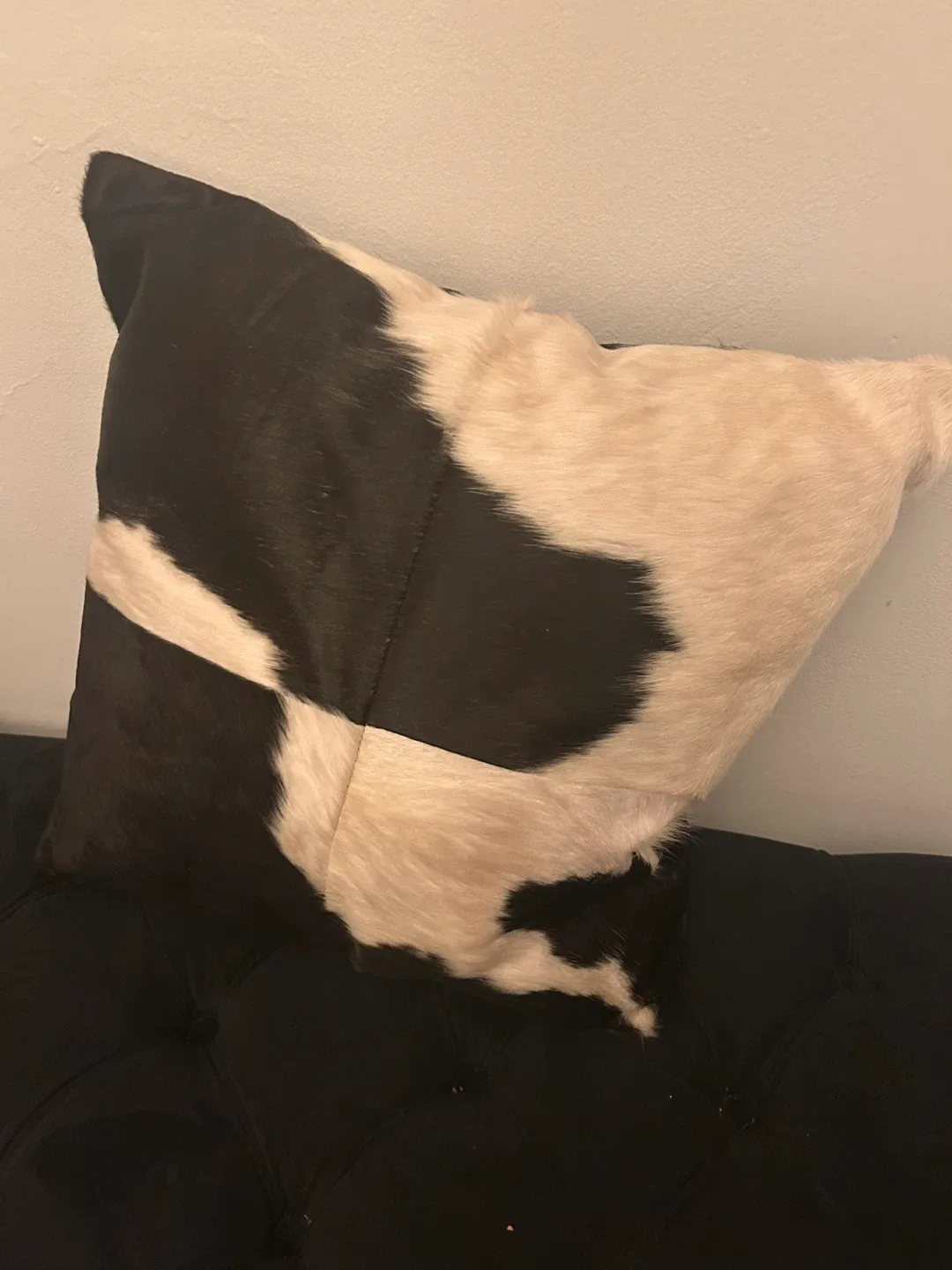 Black and White Print Throw Pillow