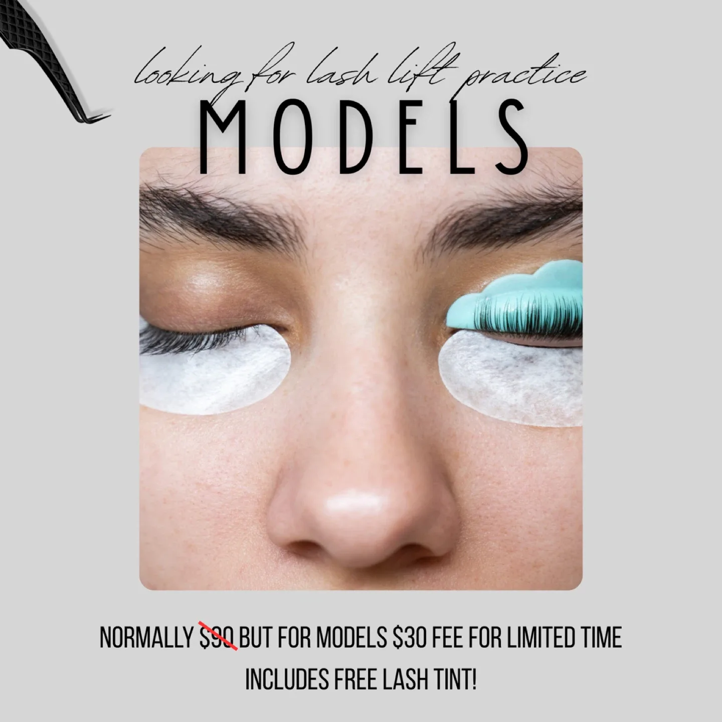 LASH LIFT MODELS NEEDED