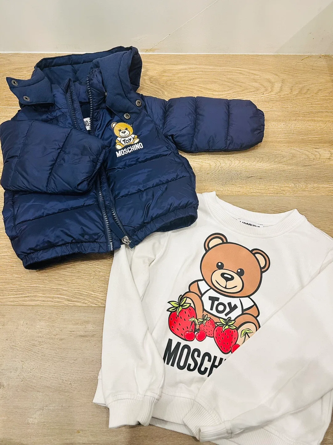 Moschino Kids S.r.l. Blue Puffer Jacket, Size 6-9 Months