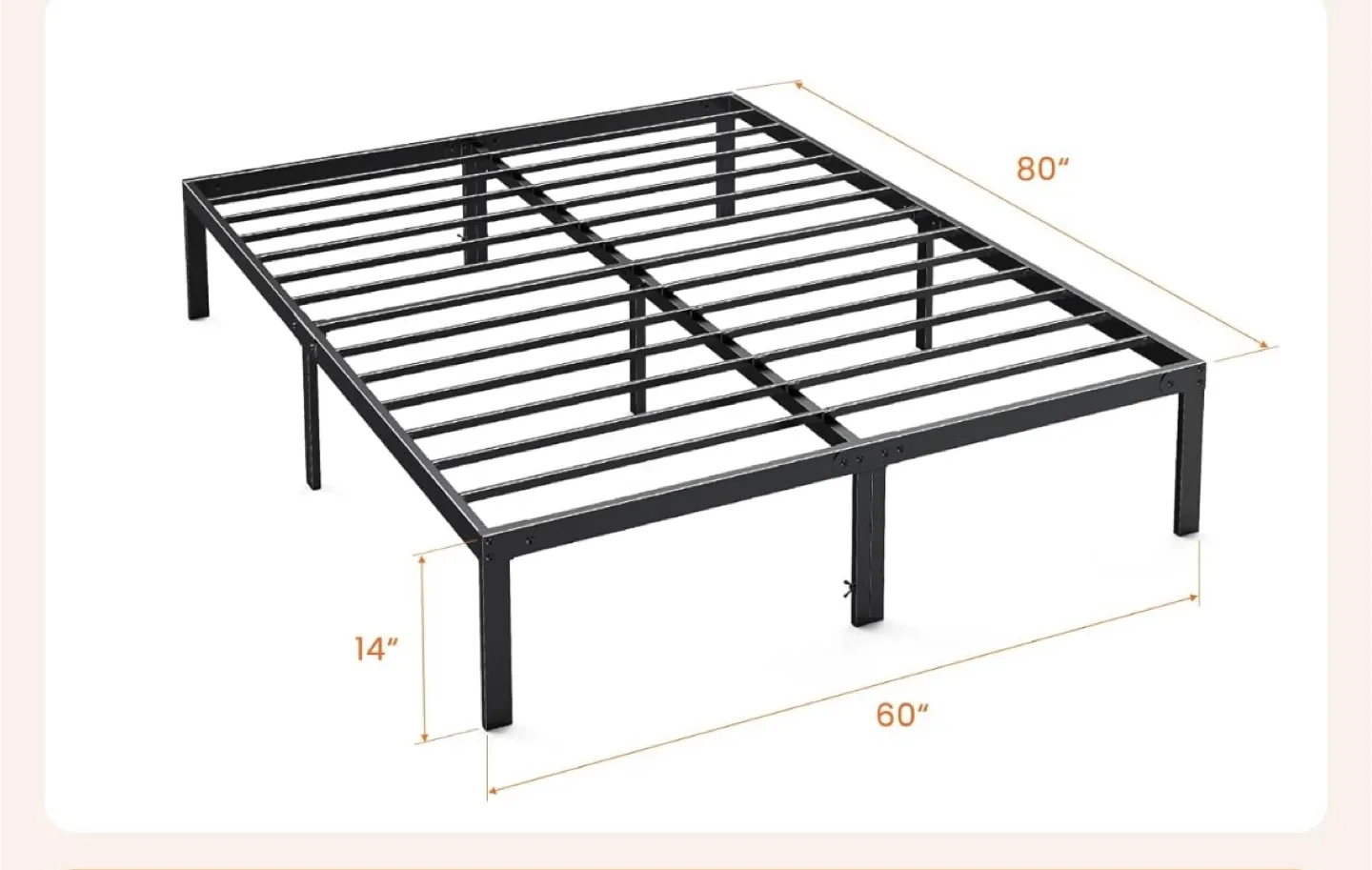 Metal Bed Frame (Queen)