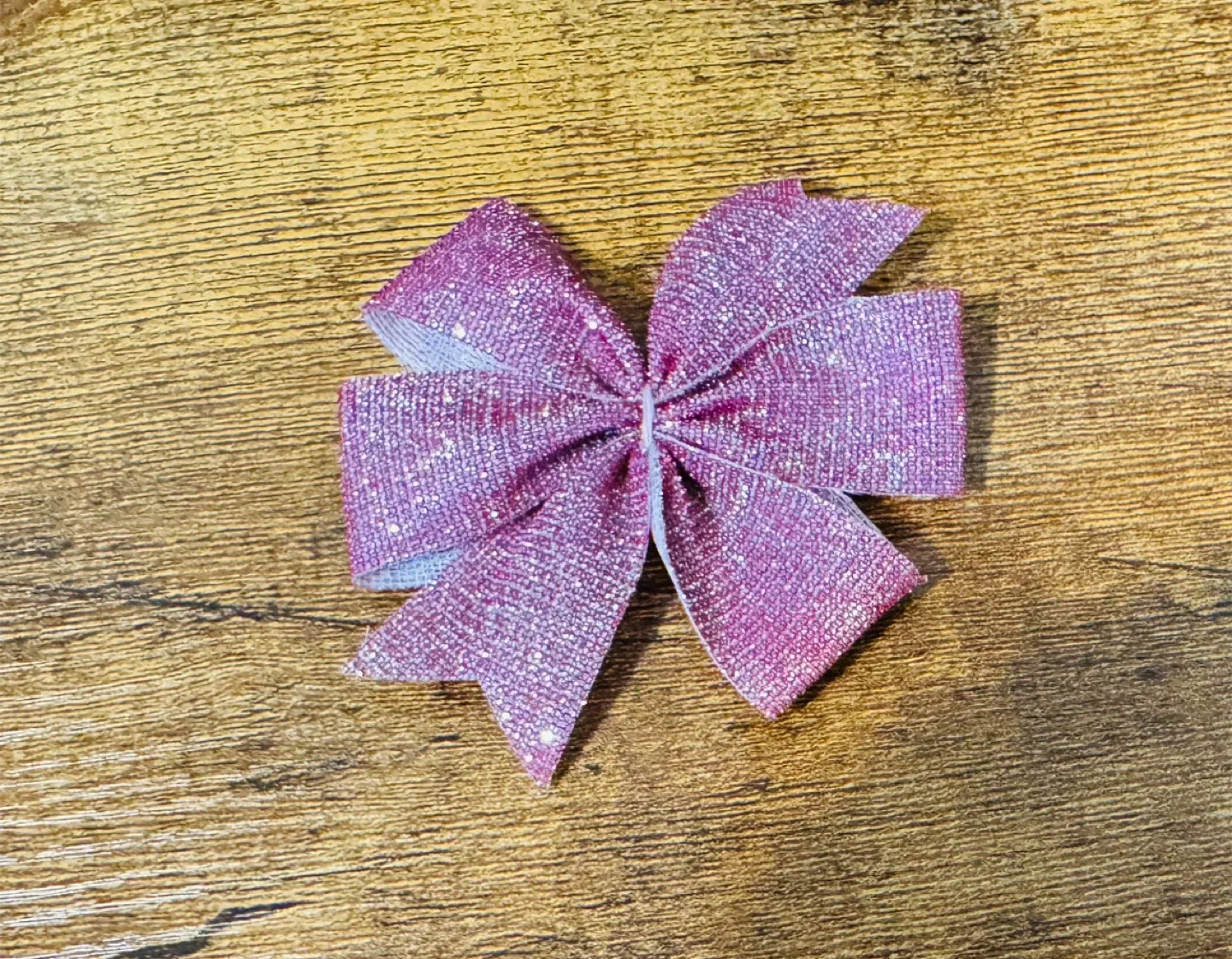 Handmade Sparkly Pink Hair Bow