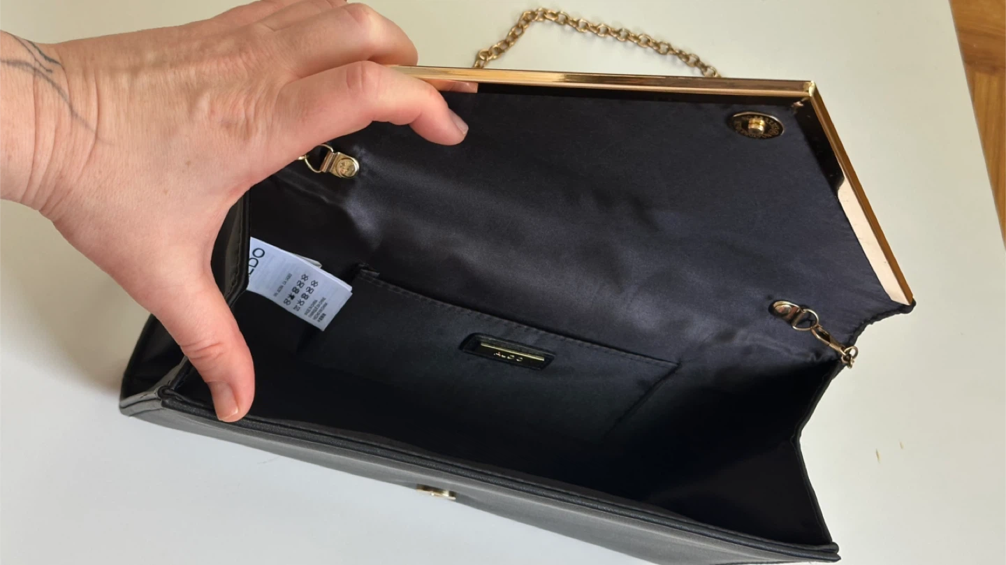 ALDO Black Clutch with Gold Chain - photo 4