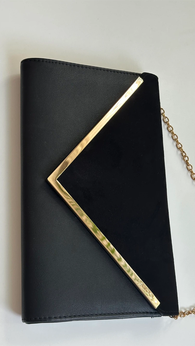 ALDO Black Clutch with Gold Chain - photo 3