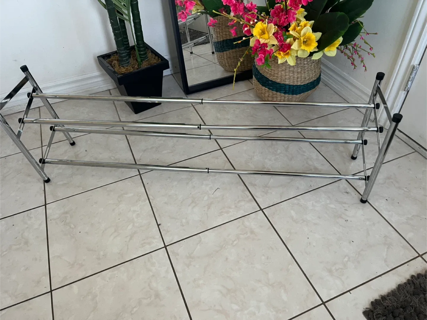 Shoe Rack - Chrome Finish