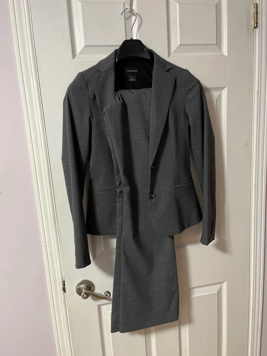 Club Monaco Grey Women's Suit (Wool )- Size 0