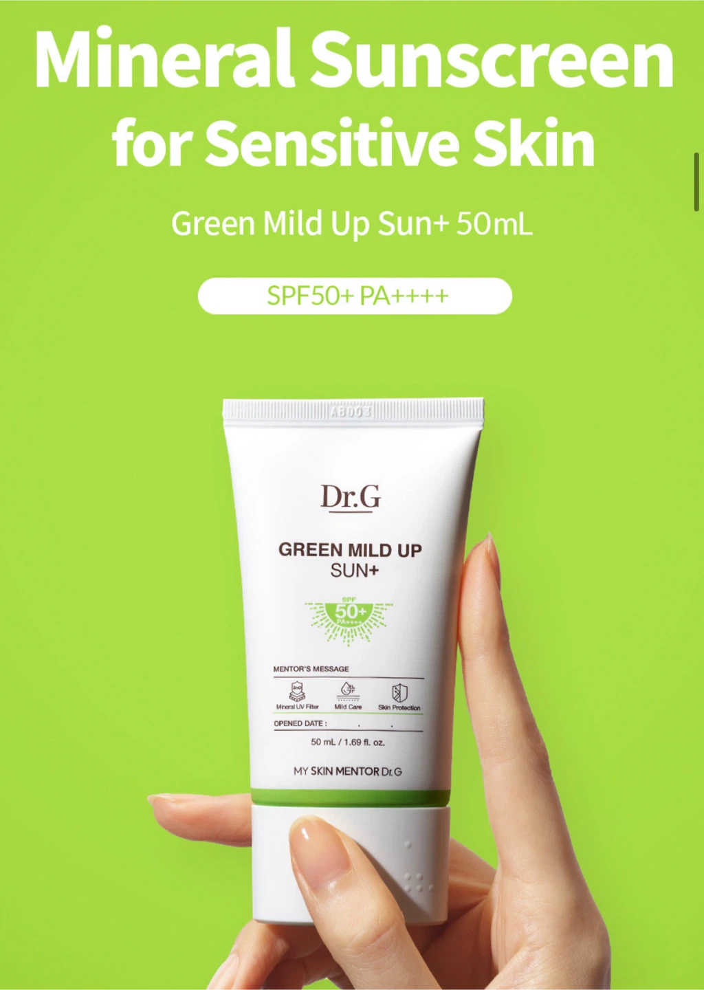 Dr.G Green Mild Up Sun+ SPF50+ 50mL*2 (Total 100mL) - photo 5