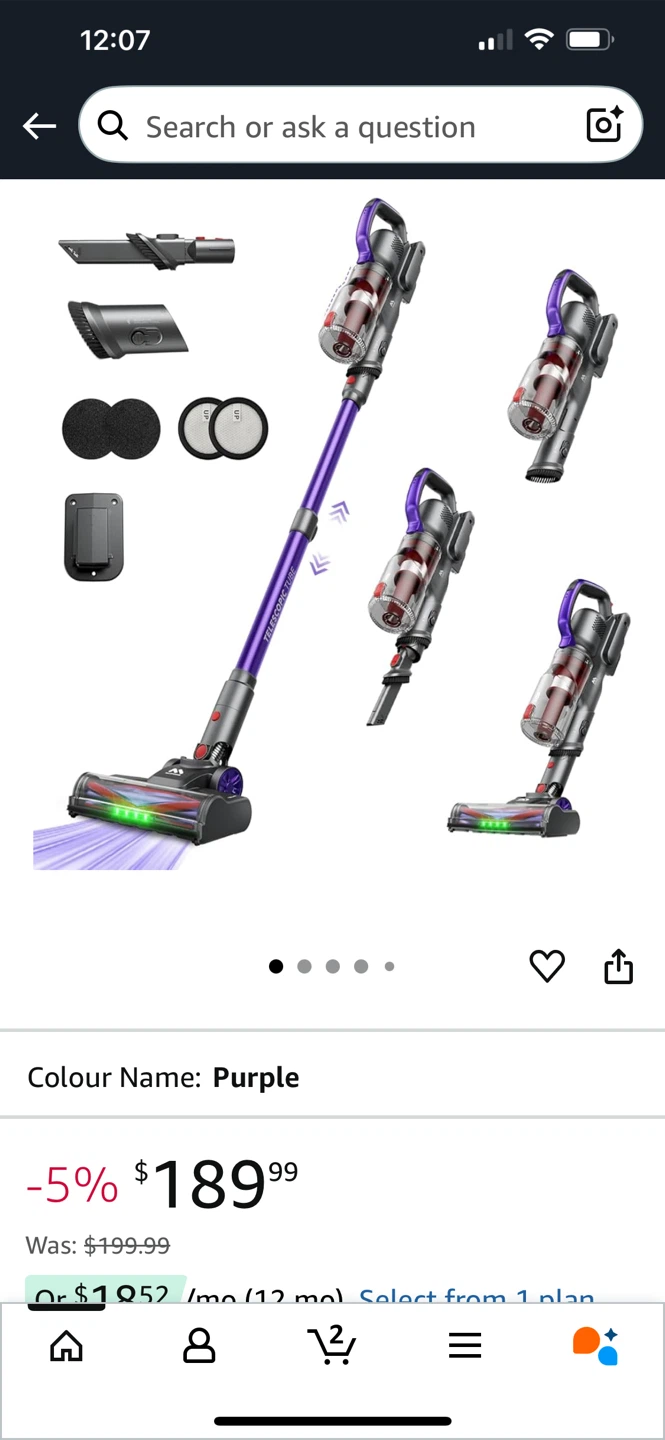 Redroad X18 Handheld Cordless Vacuum - Purple - photo 5