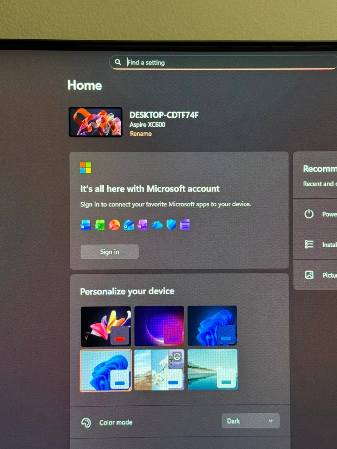 Acer Aspire XC600 Desktop PC image indicator(8)