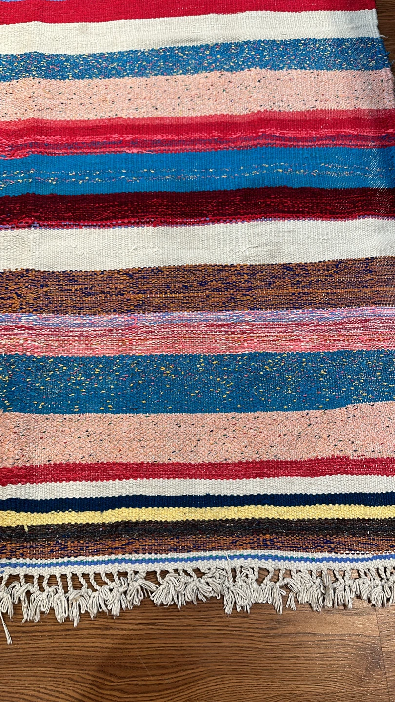 Colorful Striped Area Rug - 71" x 47" - photo 2