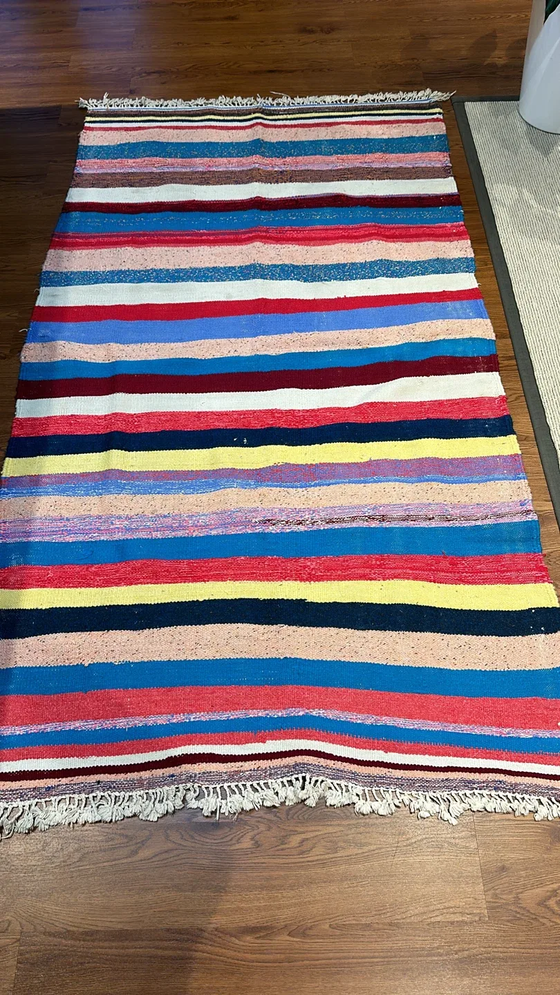 Colorful Striped Area Rug - 71" x 47"