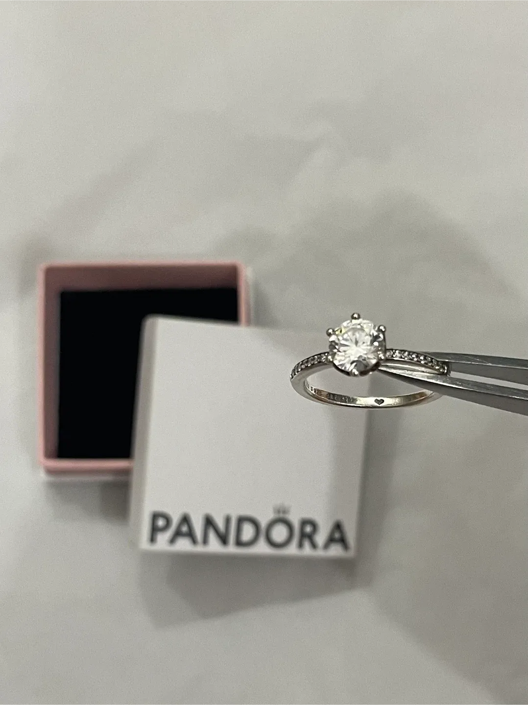 Pandora Clear Sparkling Crown Solitaire Ring
