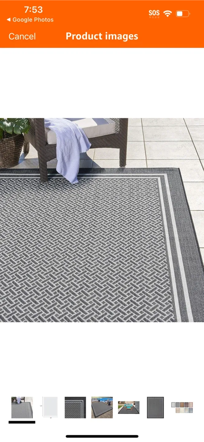 Neutral Patterned Area Rug 8x10 feet. image indicator(2)