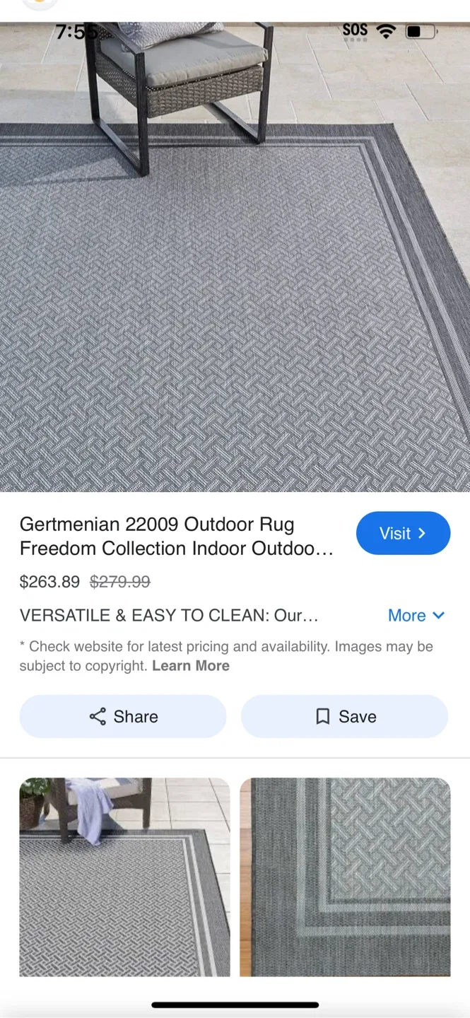 Neutral Patterned Area Rug 8x10 feet. image indicator(3)