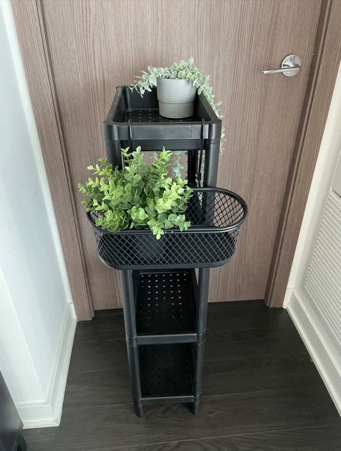 Bathroom Shelf Set with 2 Artificial Plants image indicator(2)