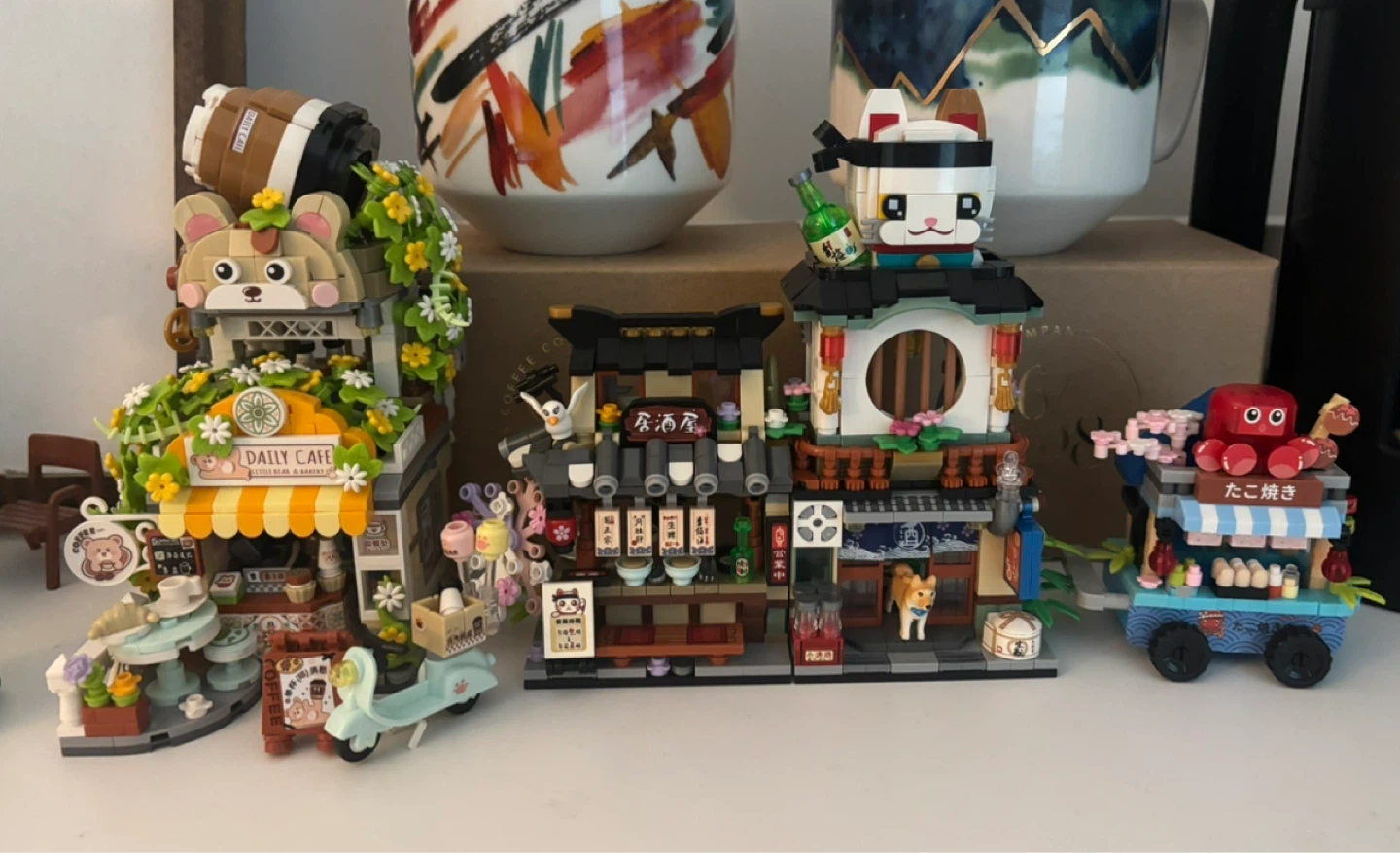 Cute Bear Coffee Shop Foldable Construction Toy (Already Made) - photo 3