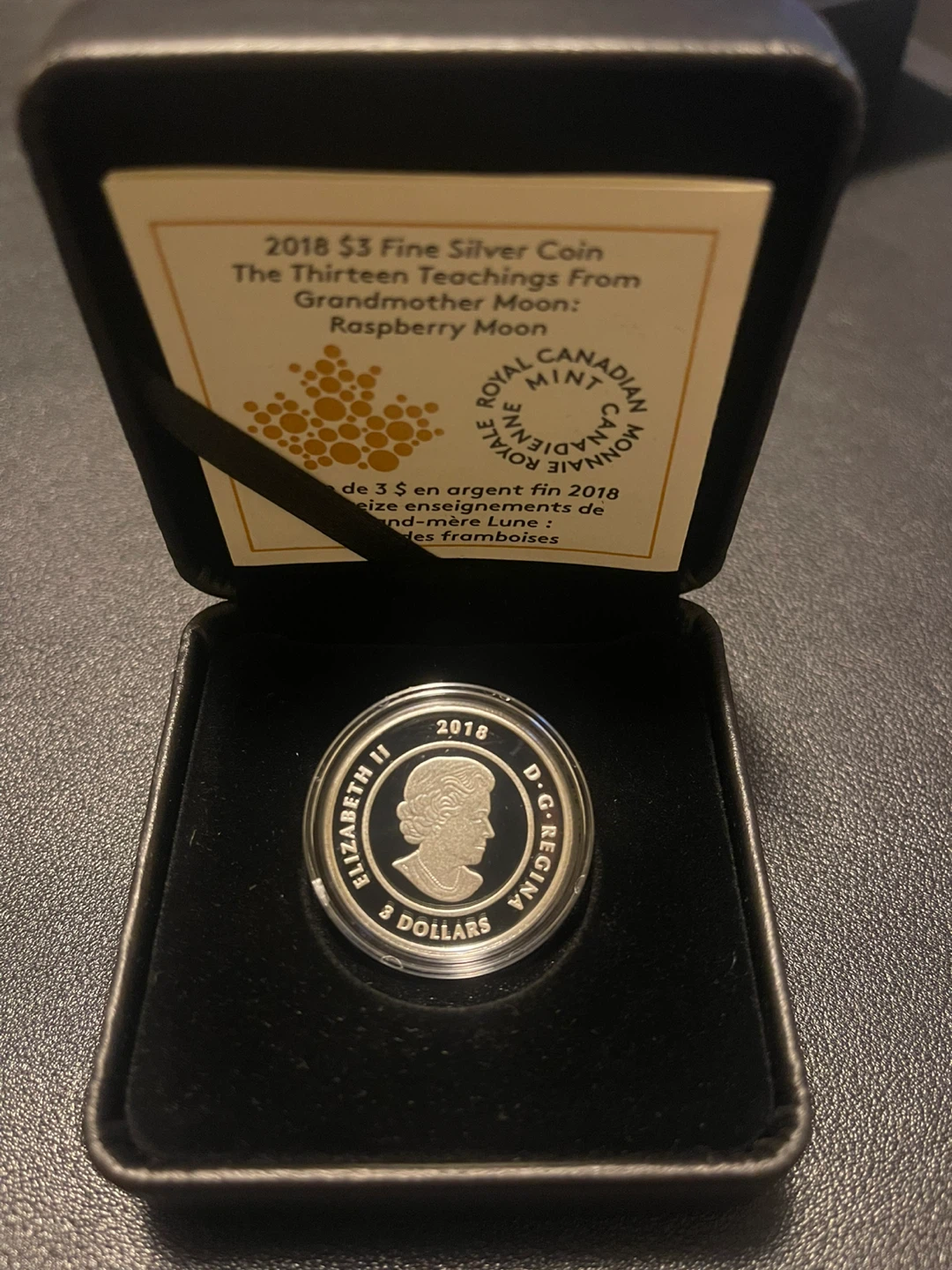 2018 $3 Fine Silver Coin - Raspberry Moon - photo 4