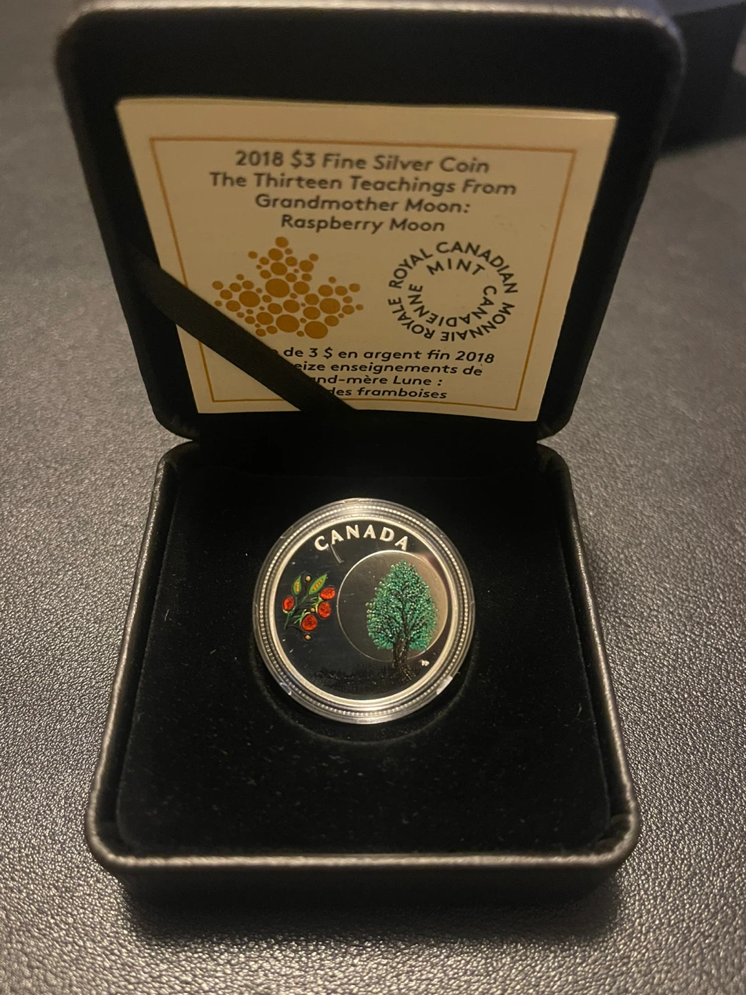 2018 $3 Fine Silver Coin - Raspberry Moon - photo 3