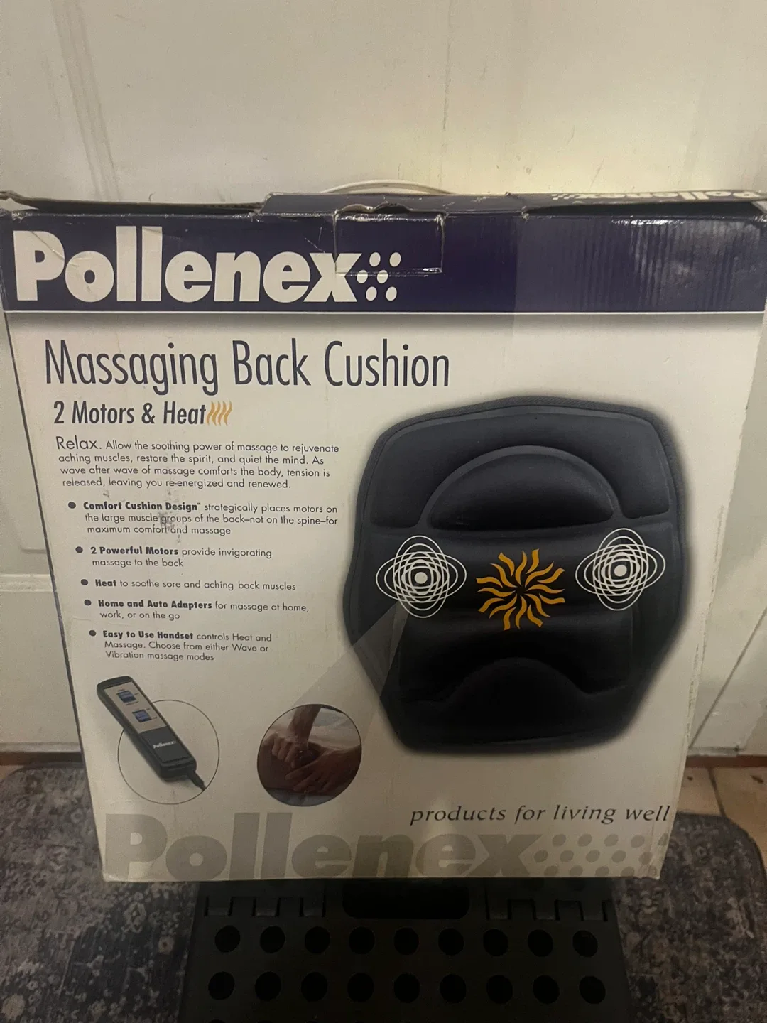 Pollenex Massaging Back Cushion -  New!