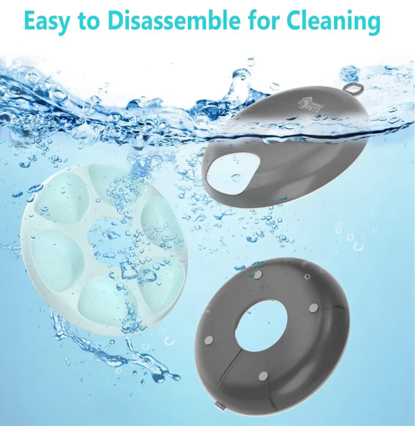 Pet automatic feeder - cat - dog - dry / wet food - 6-Meal image indicator(2)