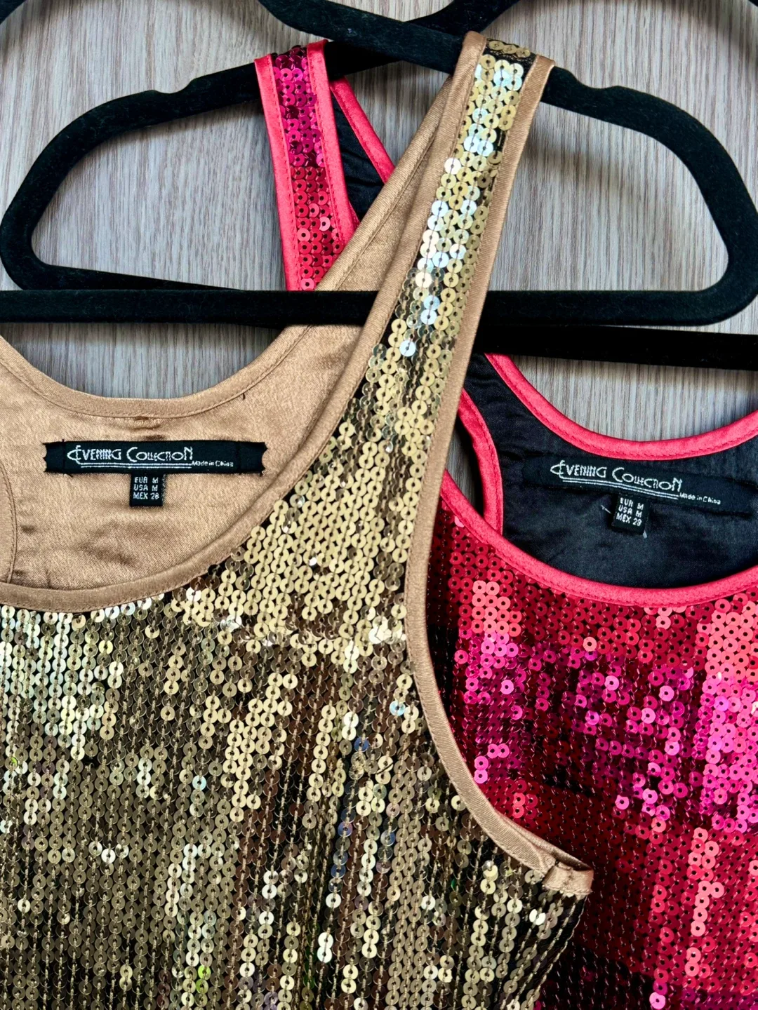 Sparkly Sequin Mini Dresses – Gold & Hot Pink | Holiday image indicator(4)