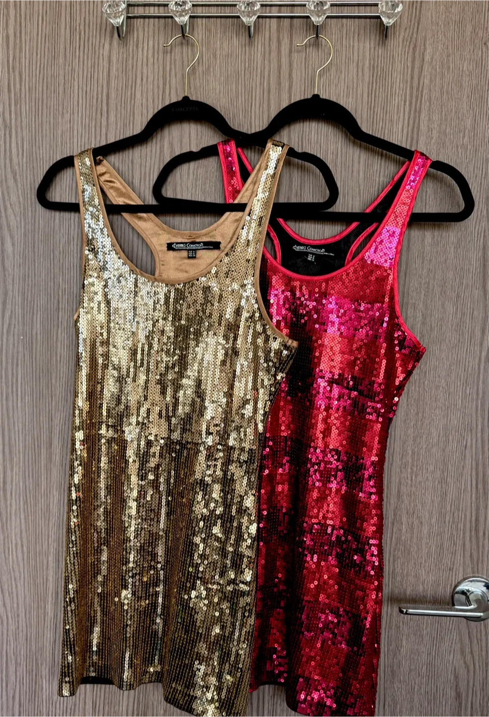 Sparkly Sequin Mini Dresses – Gold & Hot Pink | Holiday image indicator(2)