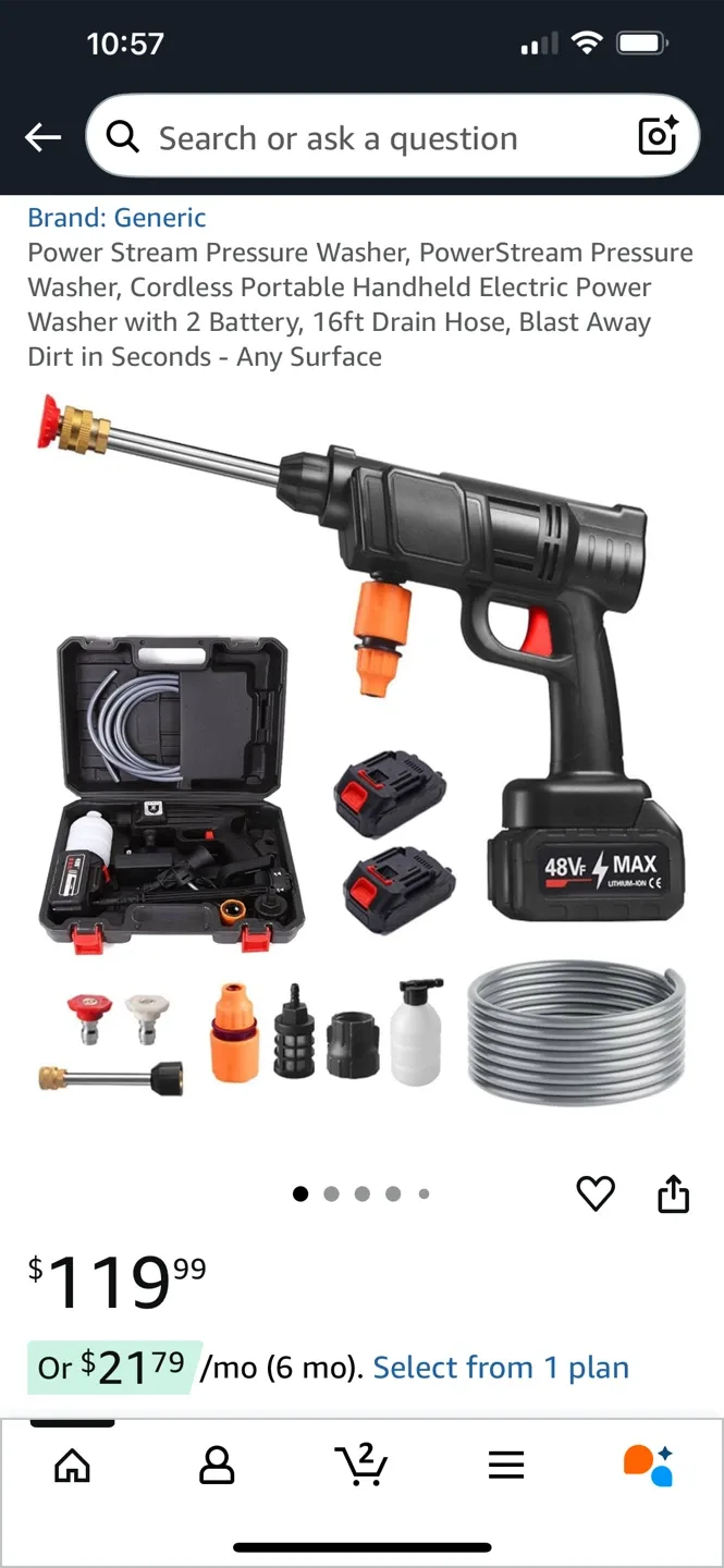 PowerStream Pressure Washer - Portable & Cordless image indicator(3)