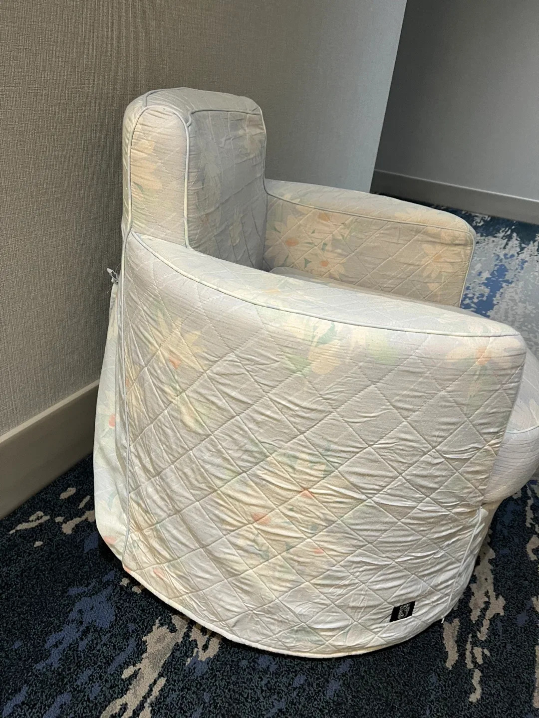 Floral Swivel Barrel Chair image indicator(4)