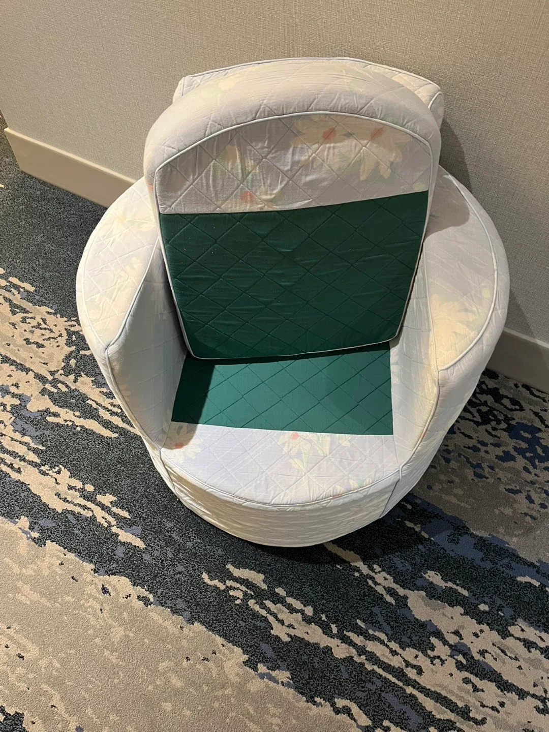 Floral Swivel Barrel Chair image indicator(10)