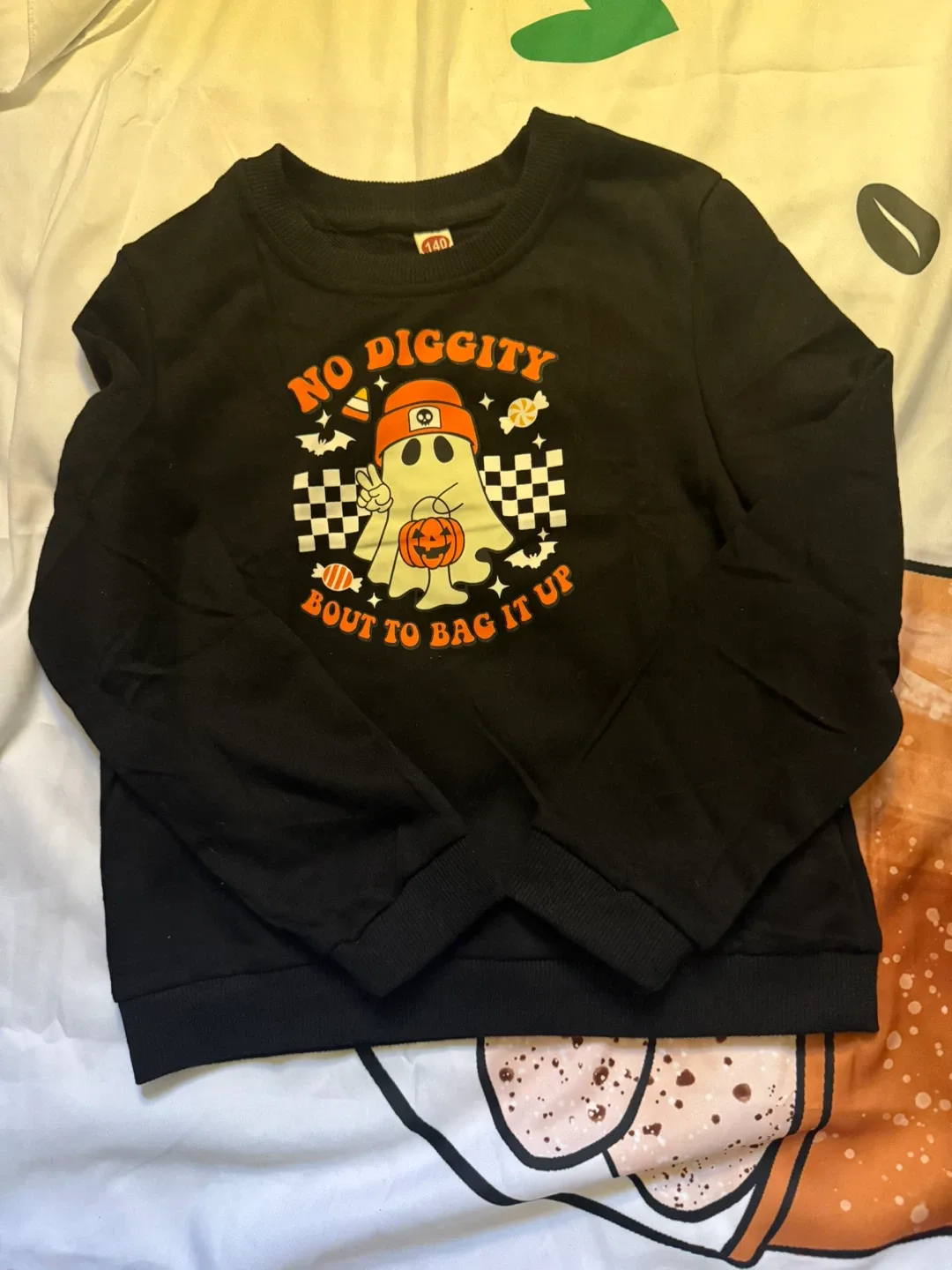 Black "No Diggity" Halloween Kids' Sweatshirt - Size 140