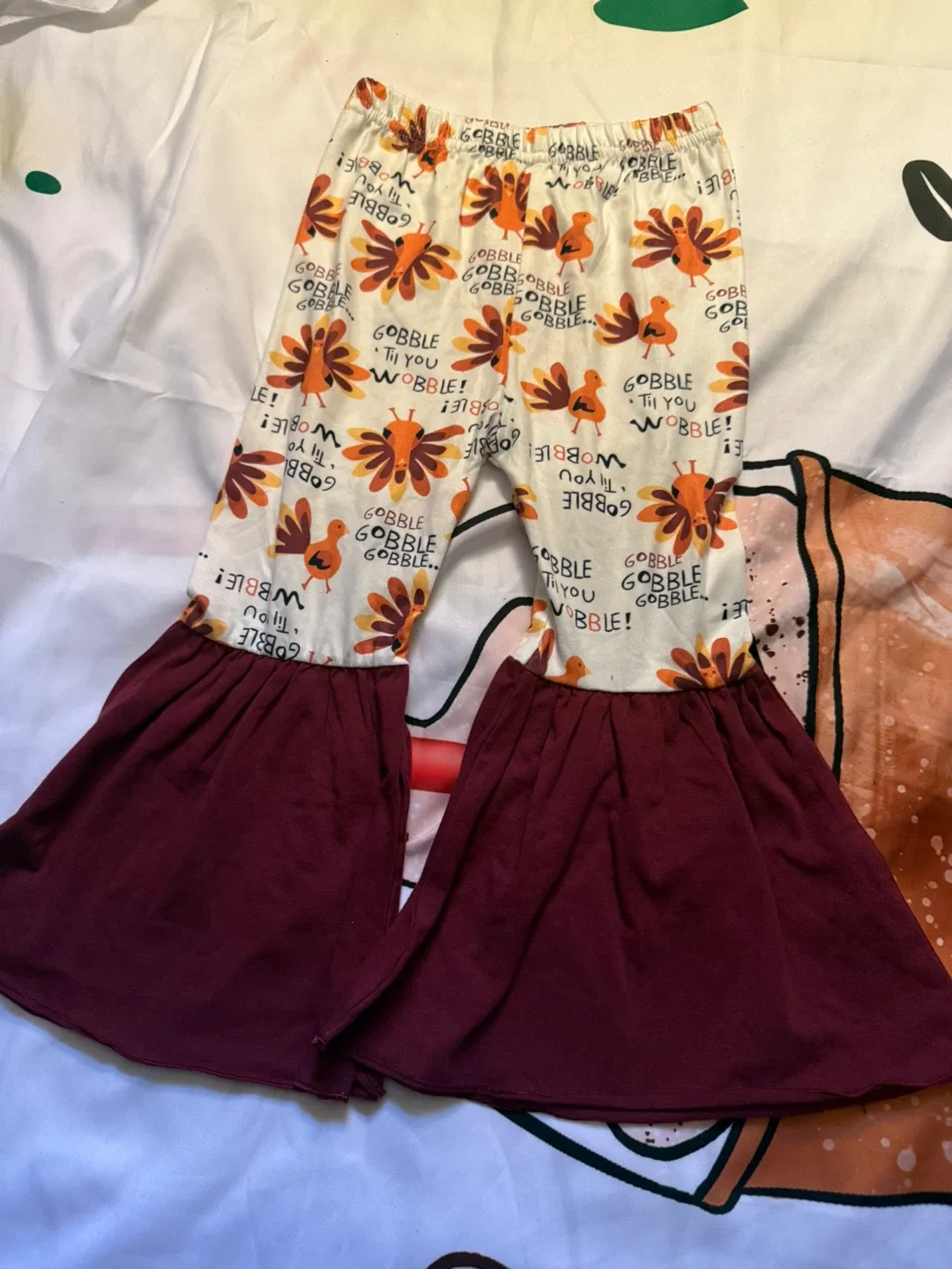 Gobble Til You Wobble Bell Bottom Pants image indicator(4)