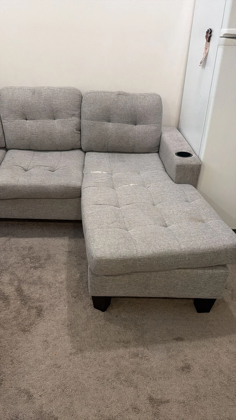 Grey Sectional Sofa with Chaise - photo 2