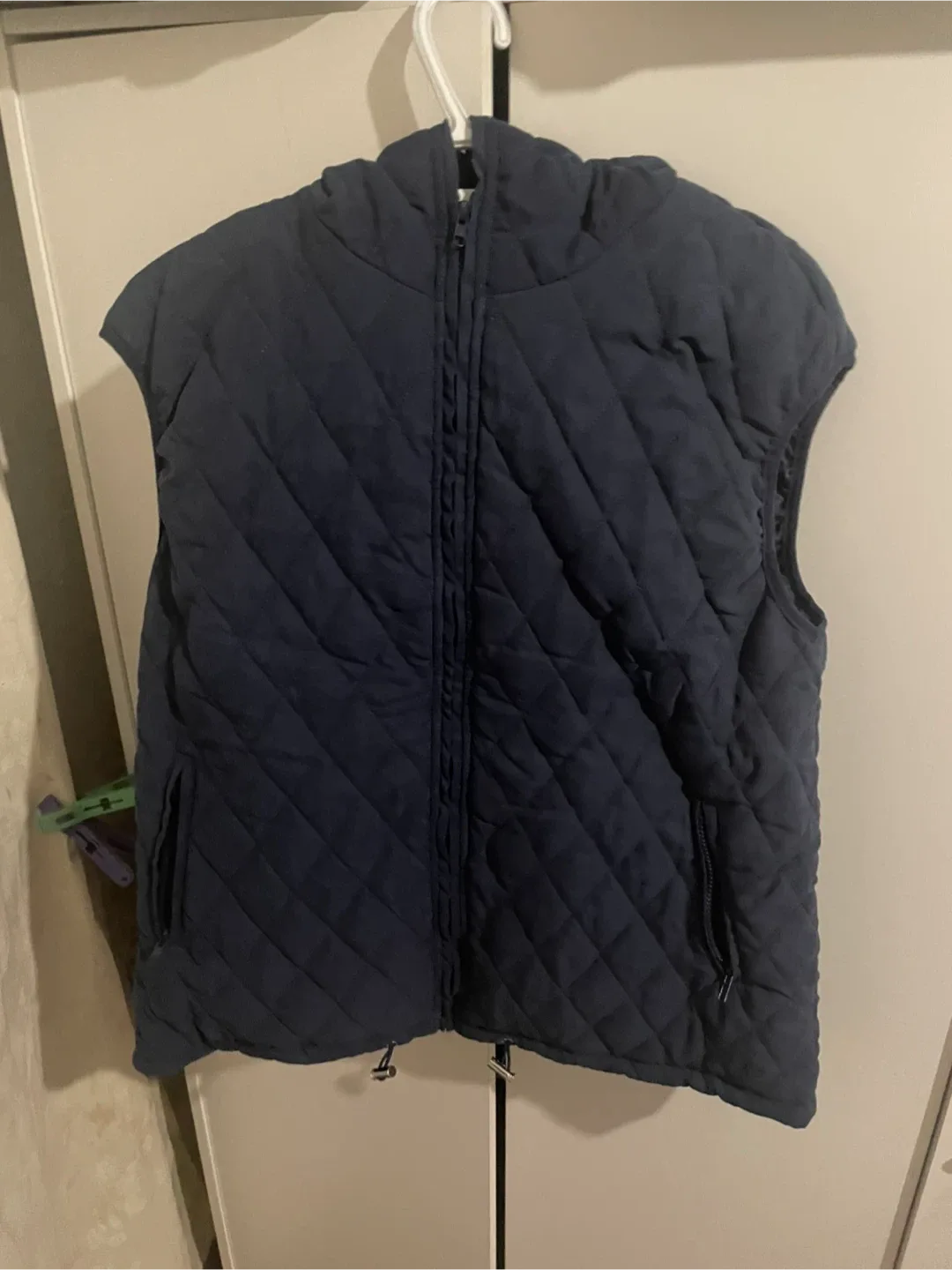 Quilted Navy Vest