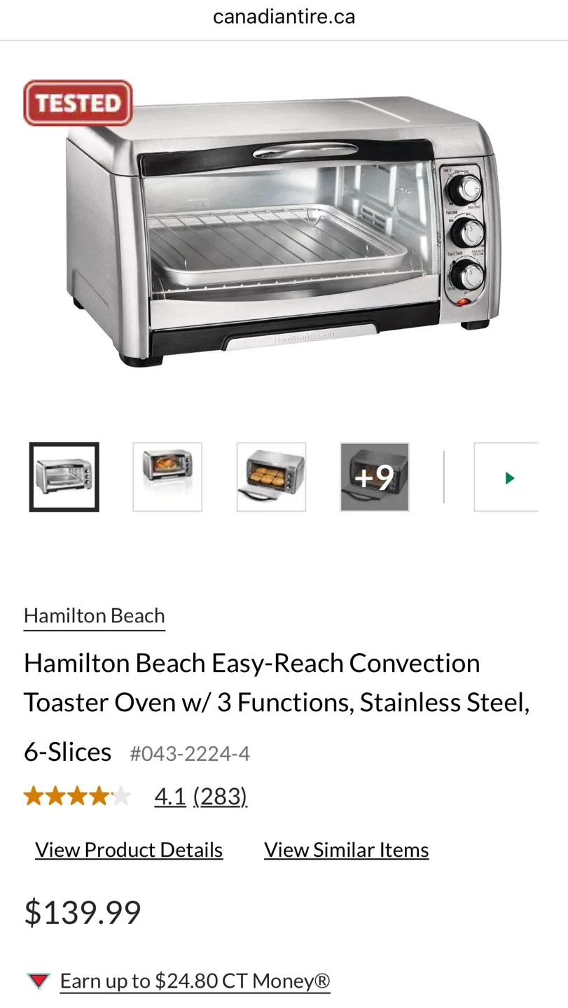 Hamilton Beach Easy Reach Toaster Oven image indicator(6)